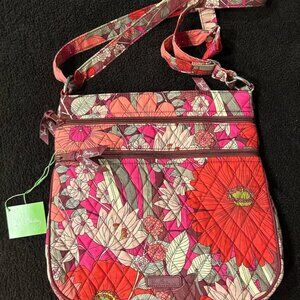 Vera Bradley Triple Zip Hipster Bohemian Blooms Bag NWT